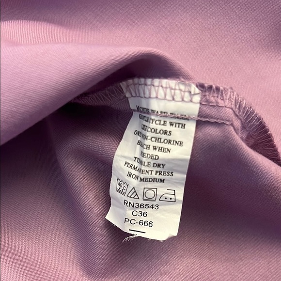 Men’s Geoffrey Beene Purple Wrinkle Free Dress Shirt Long Sleeves Sz XL 17 32/33 - Picture 3 of 7